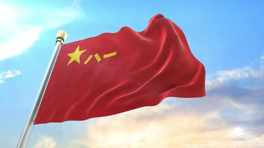 4k原创八一军旗舞台背景