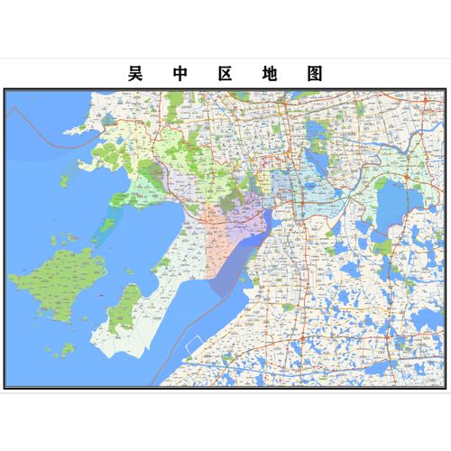 苏州市吴中区地图2023年行政区划市区主城区街道交通地图图片素材