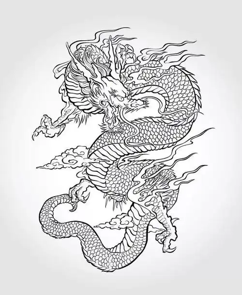 白描龙谱的画法素材搞创作设计都用的到