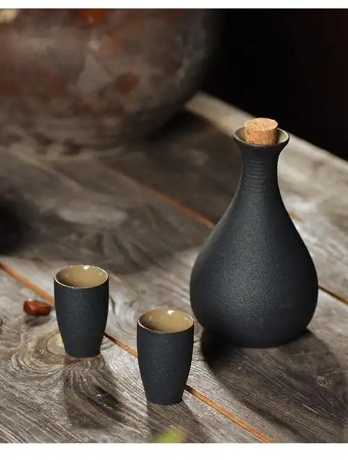 白酒瓶空瓶密封中式小酒壶空酒瓶酒坛子古风半斤陶瓷酒坛 墨客 400ml5