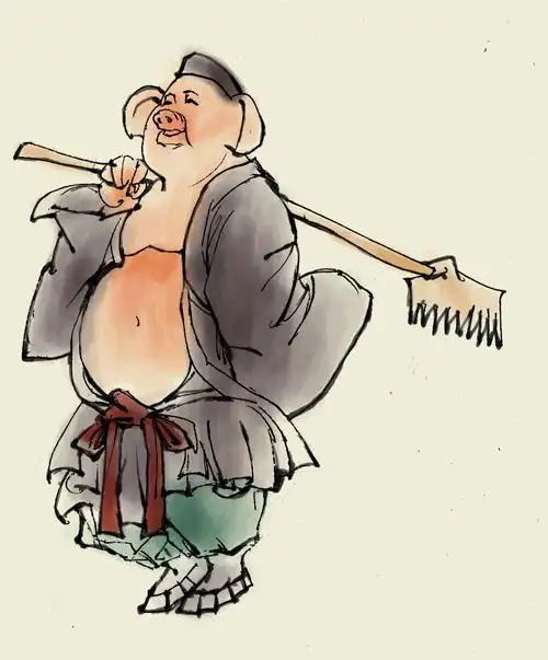 请问谁有猪八戒的经典图片,想做挂画.非常感谢了