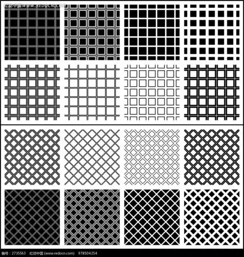 简约黑白色格子纹理素材