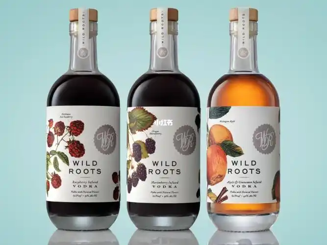 这款果酒包装瓶贴设计也太好看了吧包装设计