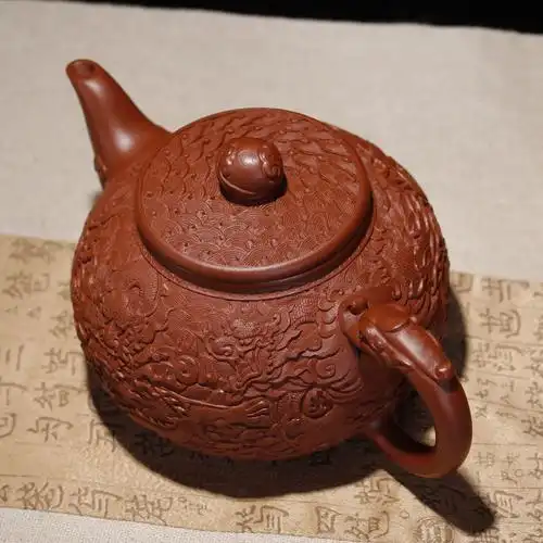 云龙壶龙腾盛世大师周小明正品纯全手工宜兴精品紫砂茶壶高档礼品