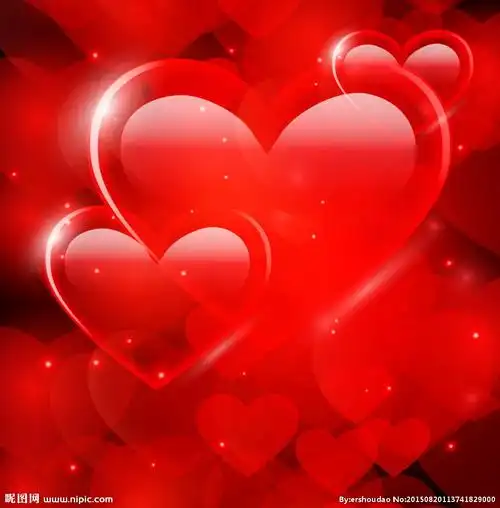 心形红色背景图片