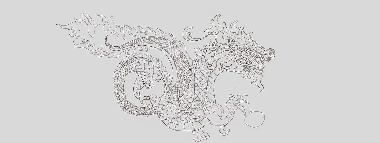 色稿2019年广州国际灯光节 神兽ip(青龙)版权广州/插画师/3年前/1756