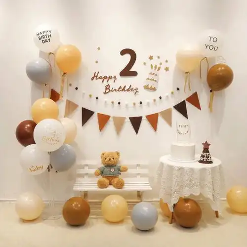 ins周岁生日布置,简单好布置再也不怕打气球打到手痛啦#宝宝周岁生日