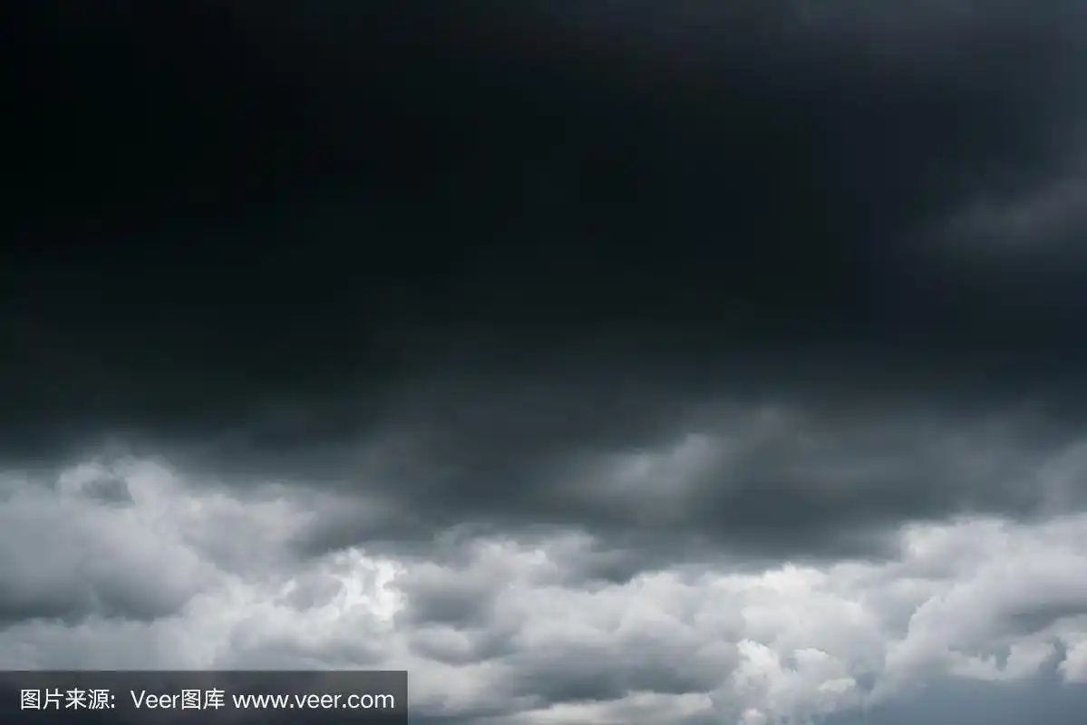 有背景的乌云,雷暴前的乌云.