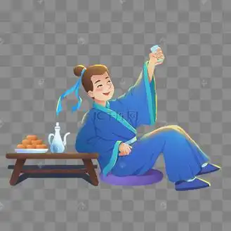 中秋节古风男人喝酒