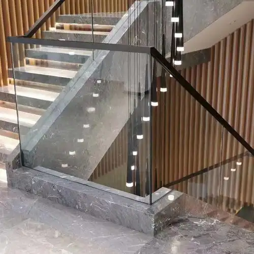不锈钢玻璃楼梯护栏预埋钢槽镀锌防锈u型槽加厚地槽卡槽现代简约