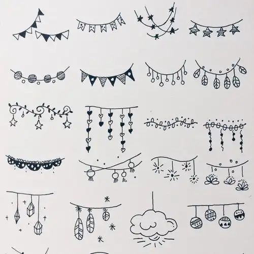 装饰简笔画简单装饰纹样简笔画装饰小图案简笔画手抄报装饰图案简笔画