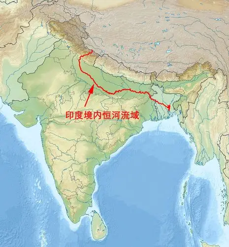 印度境内恒河流域恒河女神恒河是南亚的一条主要河流,流经印度北部及