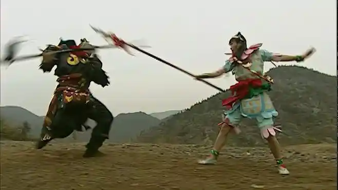 西游记续集:哪吒大战独角大王,两人打得你俩我往,精彩极了!