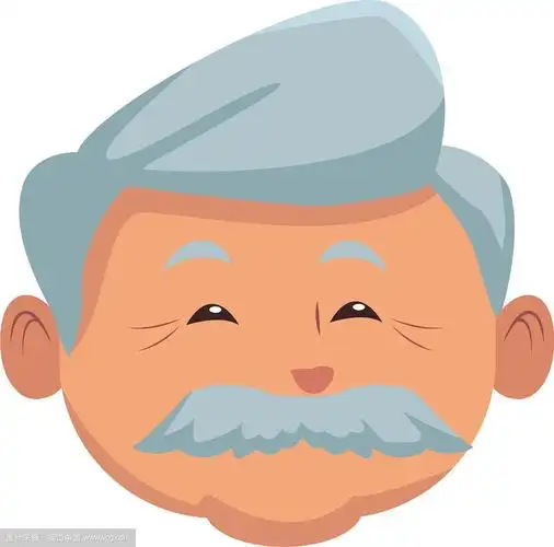 卡通可爱的爷爷