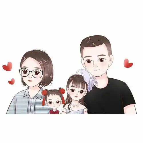 一家三口头像设计,四月微信头像合集,温馨幸福