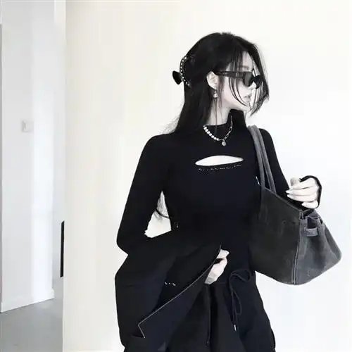 黑白女生头像高冷侧面我就是很喜欢这样的女头