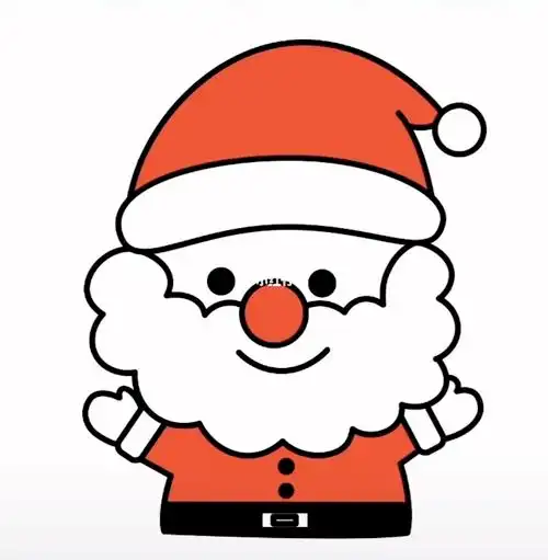 幼儿绘画圣诞老人简笔画圣诞节快乐