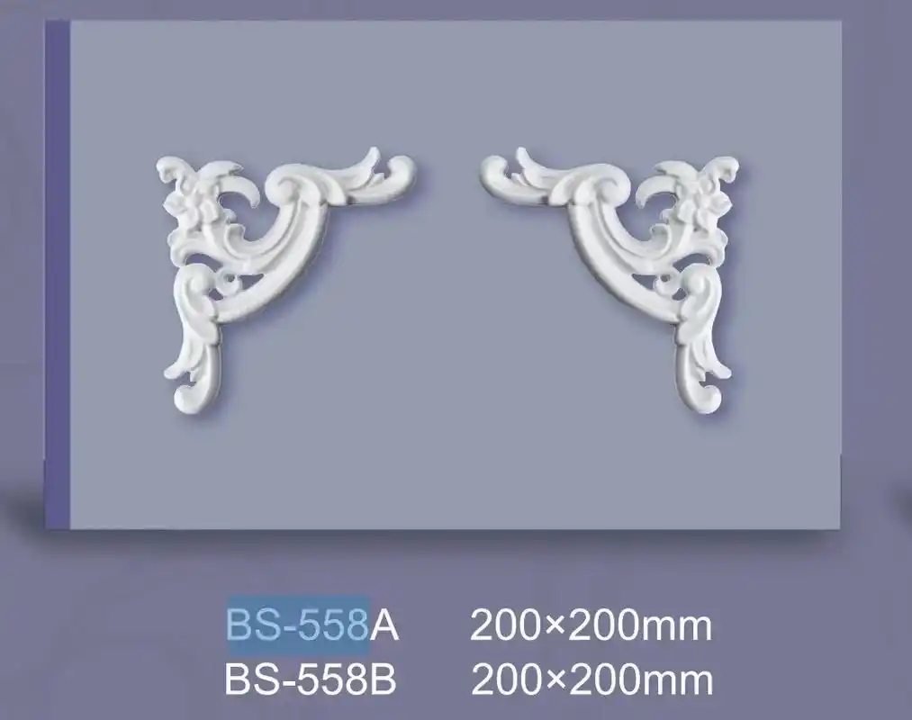 背景墙石膏花角造型 - 抖音