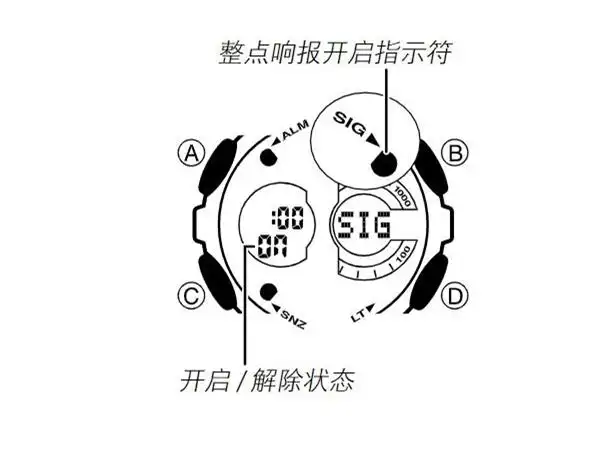 卡西欧手表怎么关闭整点报时