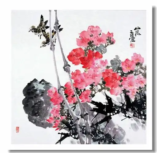 胡益通写意花鸟画作品欣赏_章法