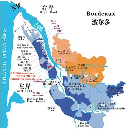 法国葡萄酒主要产区上