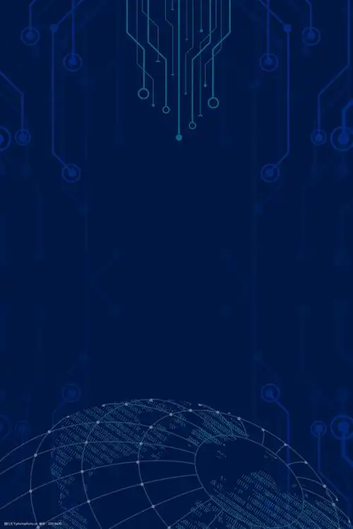 蓝色几何线条商务科技广告背景