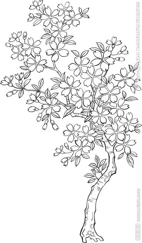 简笔画 设计 矢量 矢量图 手绘 素材 线稿 945739杏树怎么画简笔画第1