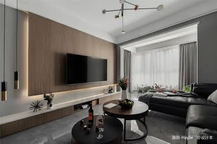 实木电视背景墙图片