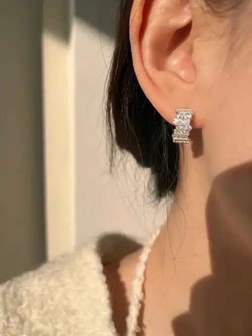 错落锆石系列earrings