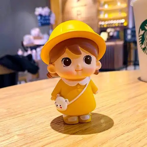 创意可爱日系小黄人饰品情侣娃娃桌面装饰摆件少女心手办模型公仔
