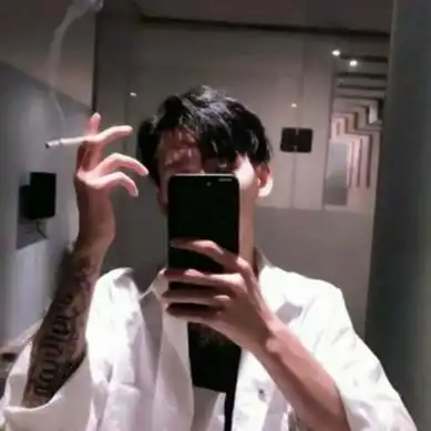 抽烟的男头,男生头像图片