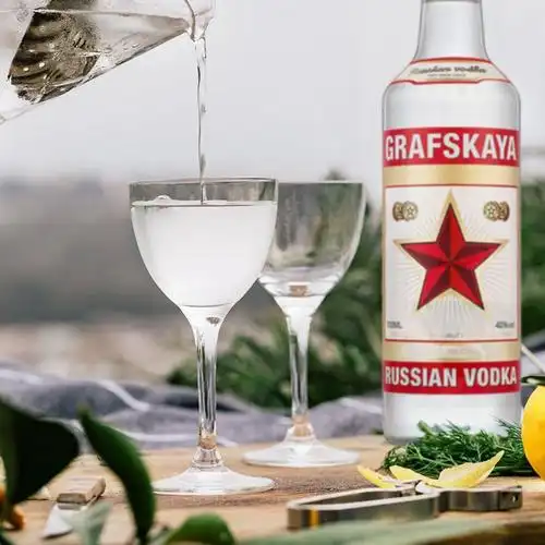 大瓶格拉夫伏特加grafskaya拉脱维亚红牌伏特加鸡尾酒基酒500ml