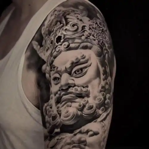 多闻天王四大天王之多闻天王 _纹身吧社区 - 纹身大咖