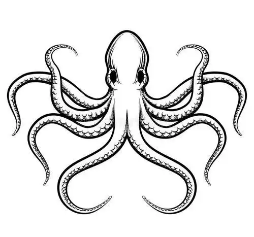 章鱼简笔画带颜色 简笔画图片大全-普车都