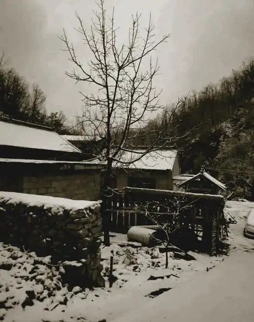 老房子的雪景