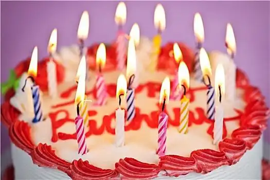生日蛋糕,照亮,蜡烛