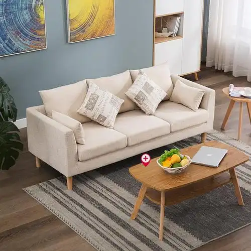 北欧双人沙发闪电客小户型款简约现代卧室小型沙发经济型两人可拆洗