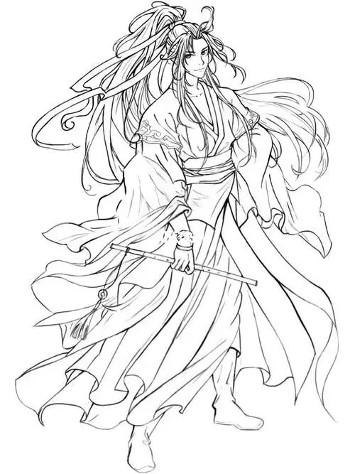 魔道祖师魏无羡线稿临摹