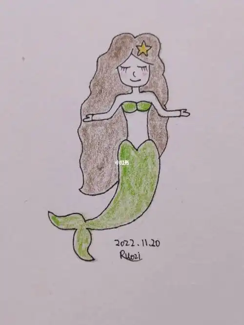 美人鱼简笔画14