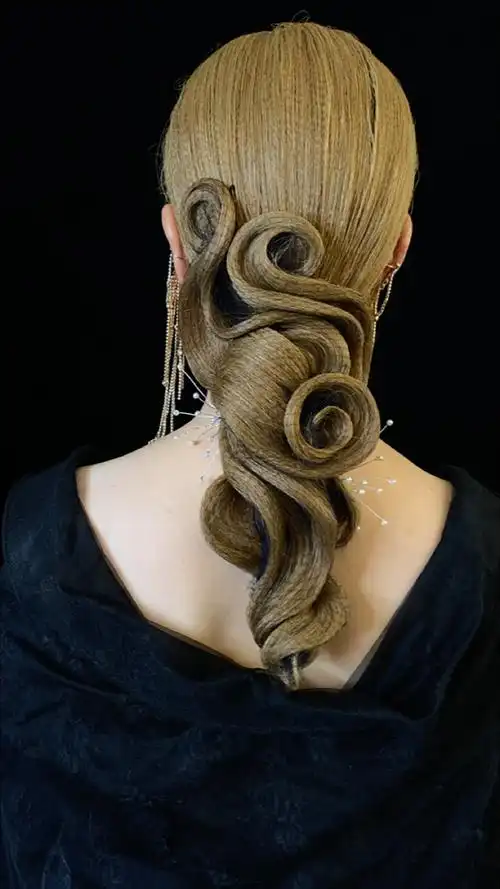 晚宴发型,舞会盘发