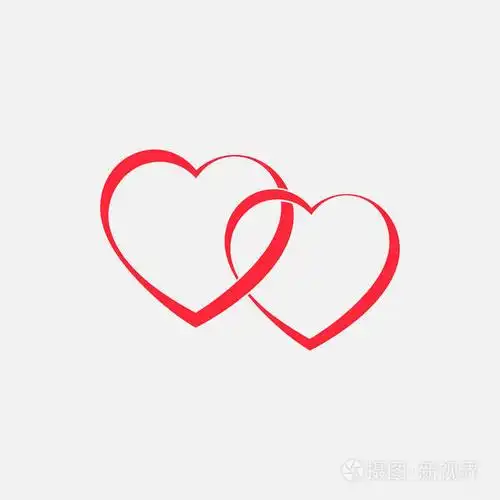 两个红心向量连接在一起