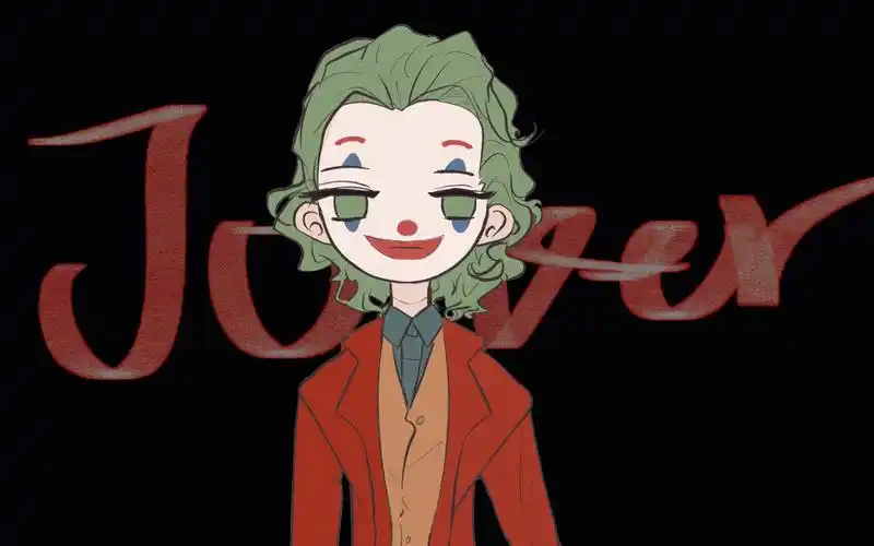 【小丑/凤凰丑q版绘画/procreate】"他眼底藏着星空和疯狂的色彩"