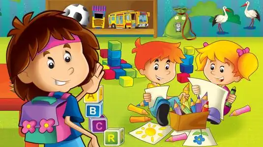 幼儿园卡通原图图片