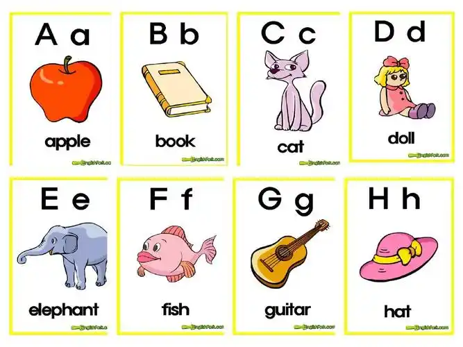 精美英语字母卡片_自然拼音_ppt格式