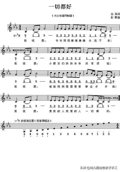 幼儿歌曲简谱(儿童琴谱简谱100首)-正华文库