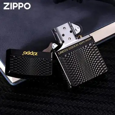 zippo打火机绅士商标钻石切割菱纹限量正版盔甲外壳zippo 原价688元