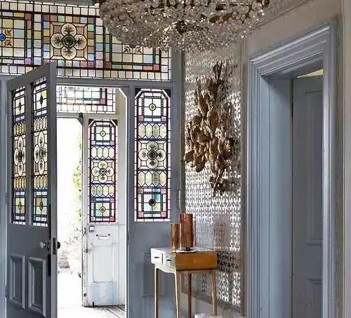 巧夺天工的彩绘玻璃门,美不胜收!合肥人你家有吗