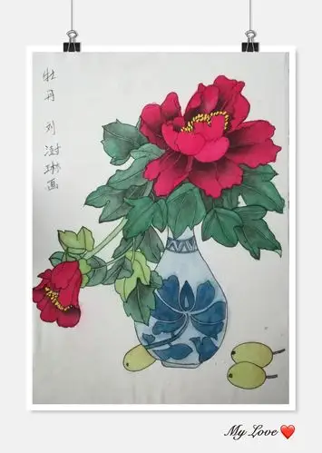 小朋友的工笔花鸟画作品