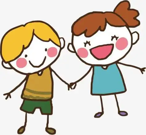 牵手好朋友简笔画朋友手拉手幼儿园简笔画超级简单画手拉手的两个小