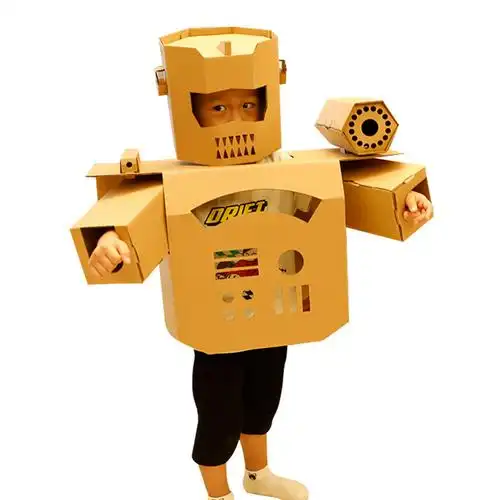 纸箱机器人恐龙房子儿童屋可穿戴幼儿园手工作业手工折纸